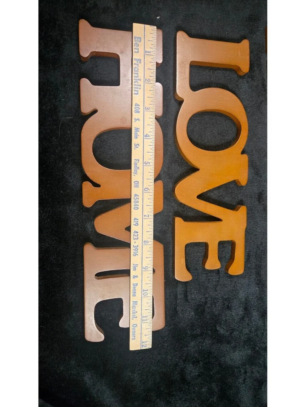 Wooden Wall Hanging Signs - Family, Love, Home - Brown Decorative Words